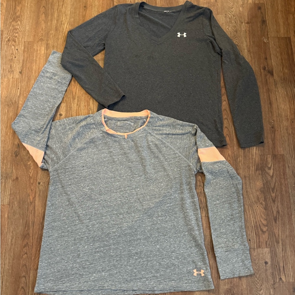Women’s Under Armour Long Sleeve Crewneck Athletic Shirt Bundle Lot Size Small